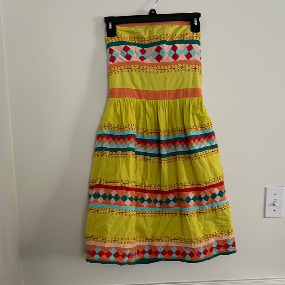 Colorful Strapless Dress